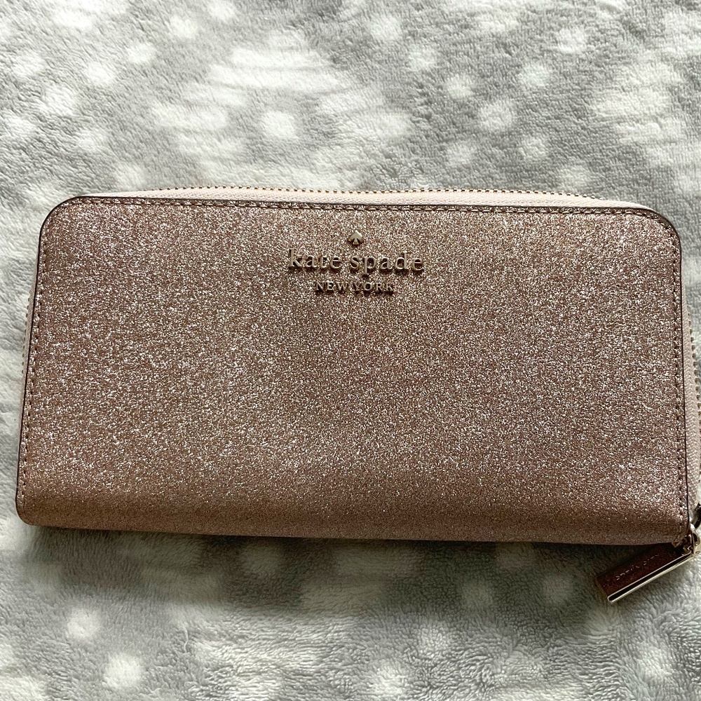 Kate Spade Rose Gold Zip Wallet